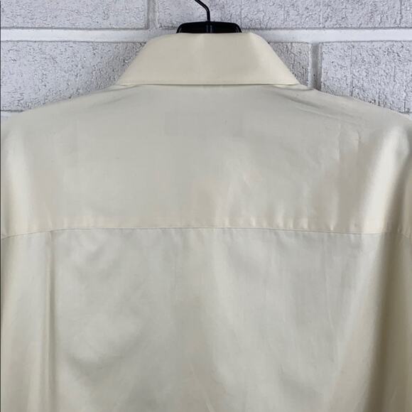 Kenneth Cole Men's Yellow Long Sleeve Button Down Dress Shirt Medium - Picture 8 of 8